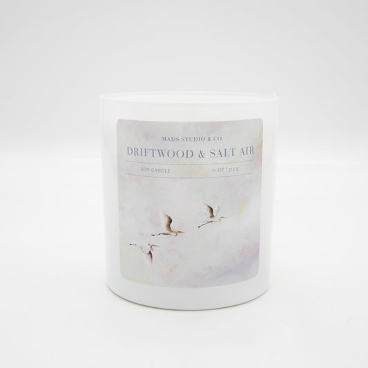 Storks Driftwood Salt Air Soy Candle–11 oz