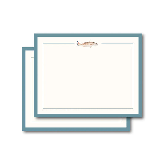 Red Fish Flat Notecards