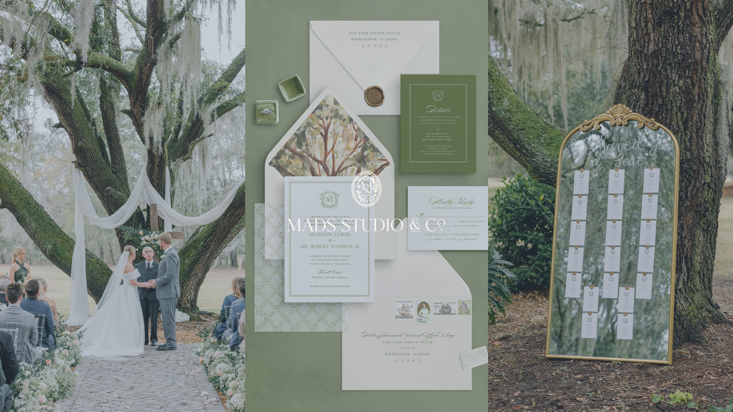 Letterpress Wedding Invitations in Savannah