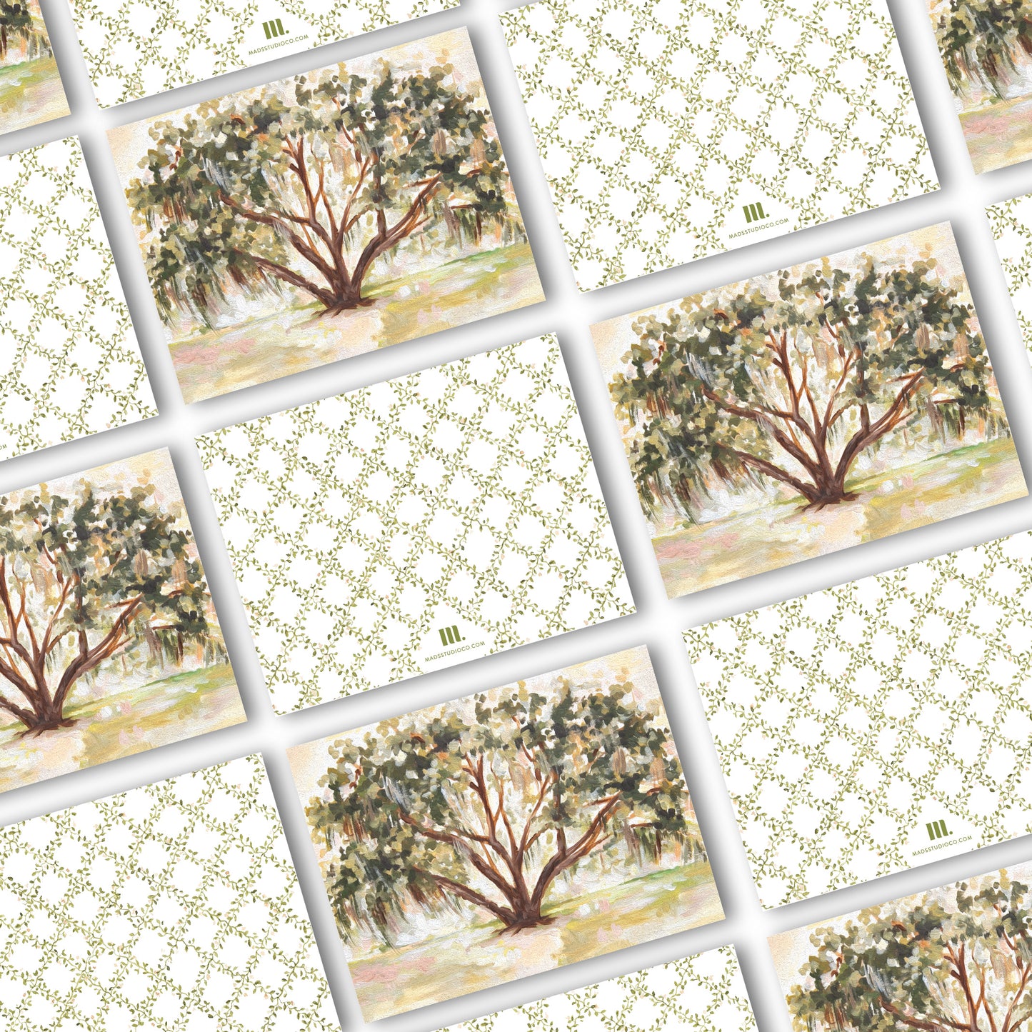 Oak Tree Folded Notecards