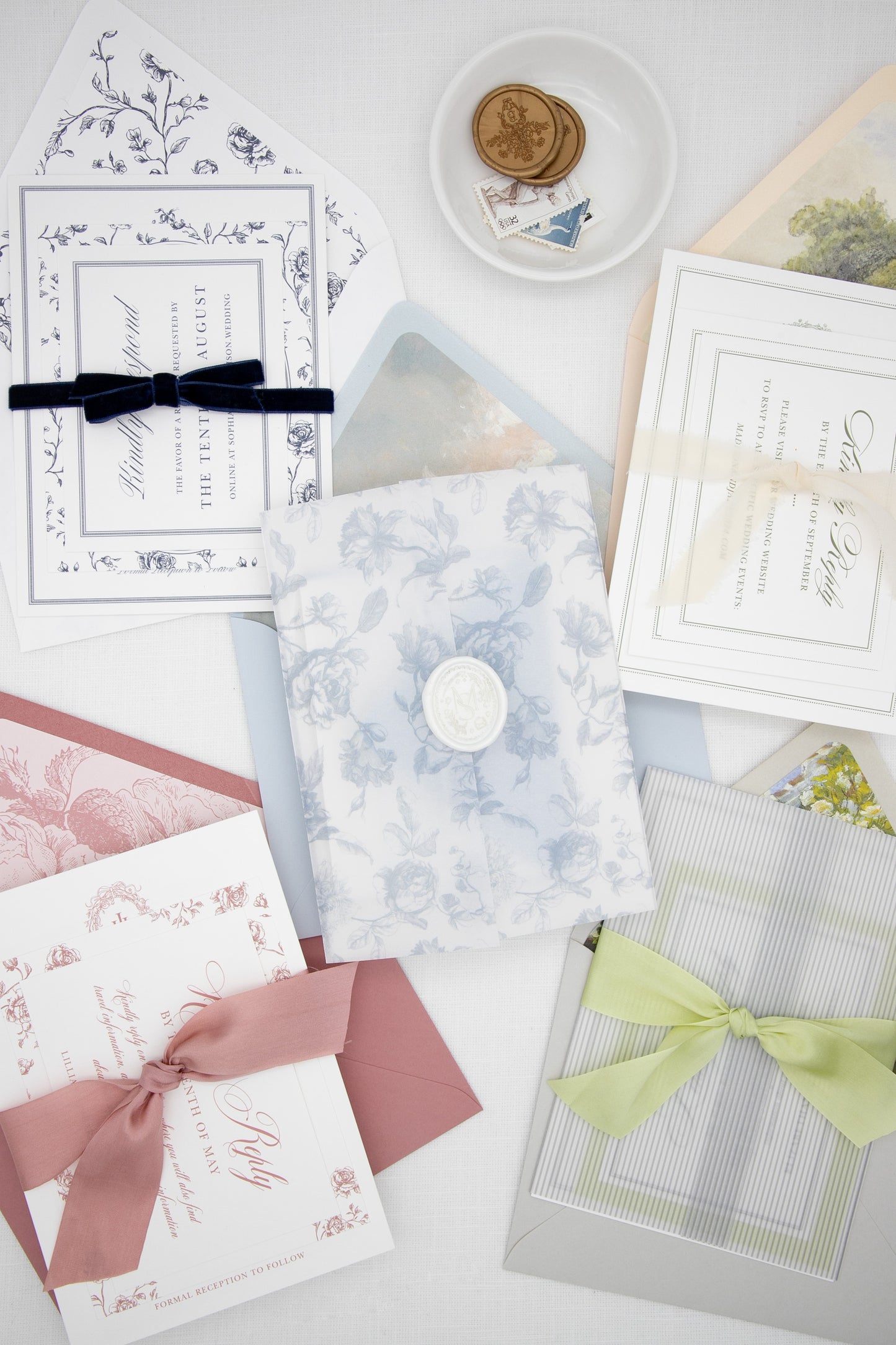 Assortment of Wedding Invites and Invitations 