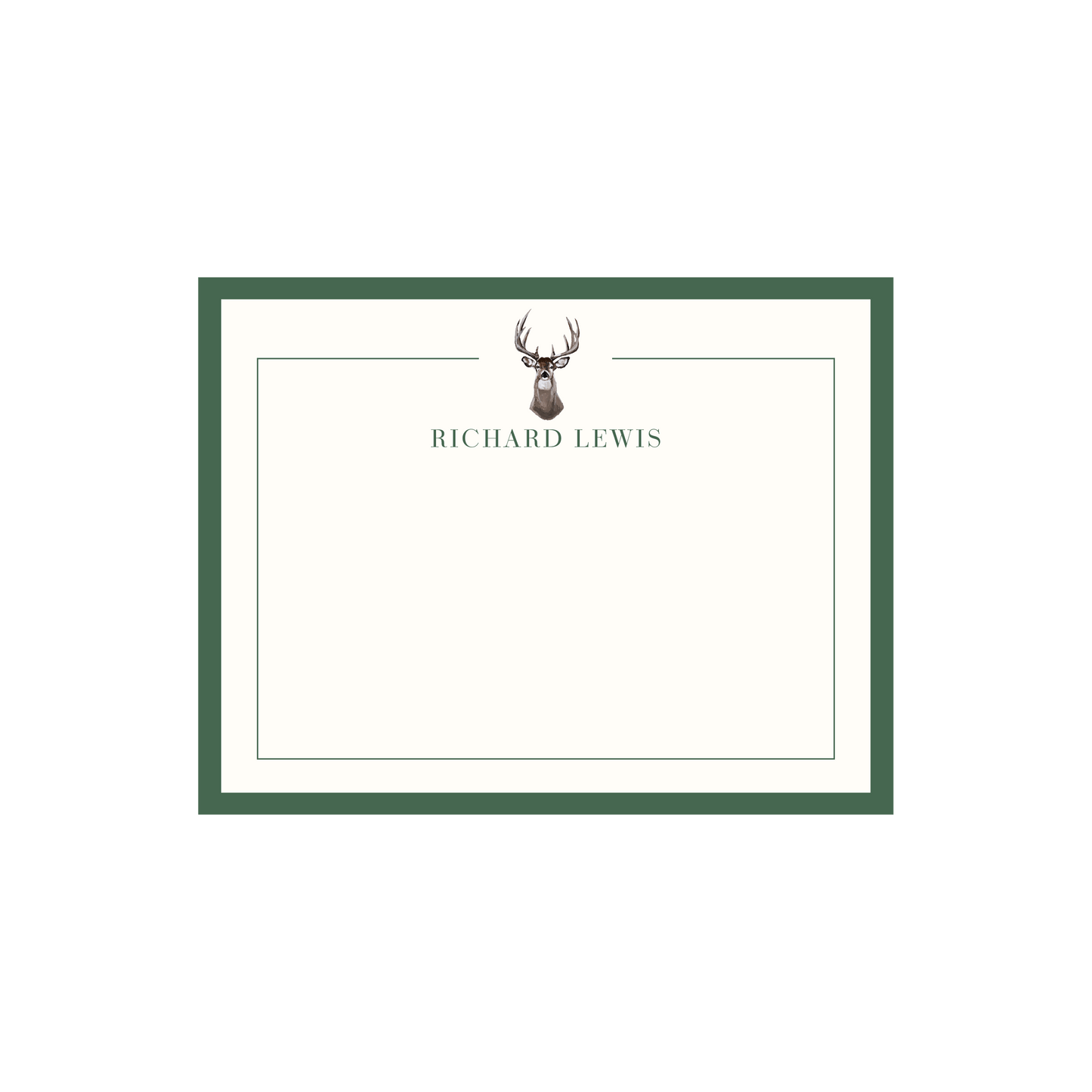 Custom White-Tailed Deer Flat Notecards