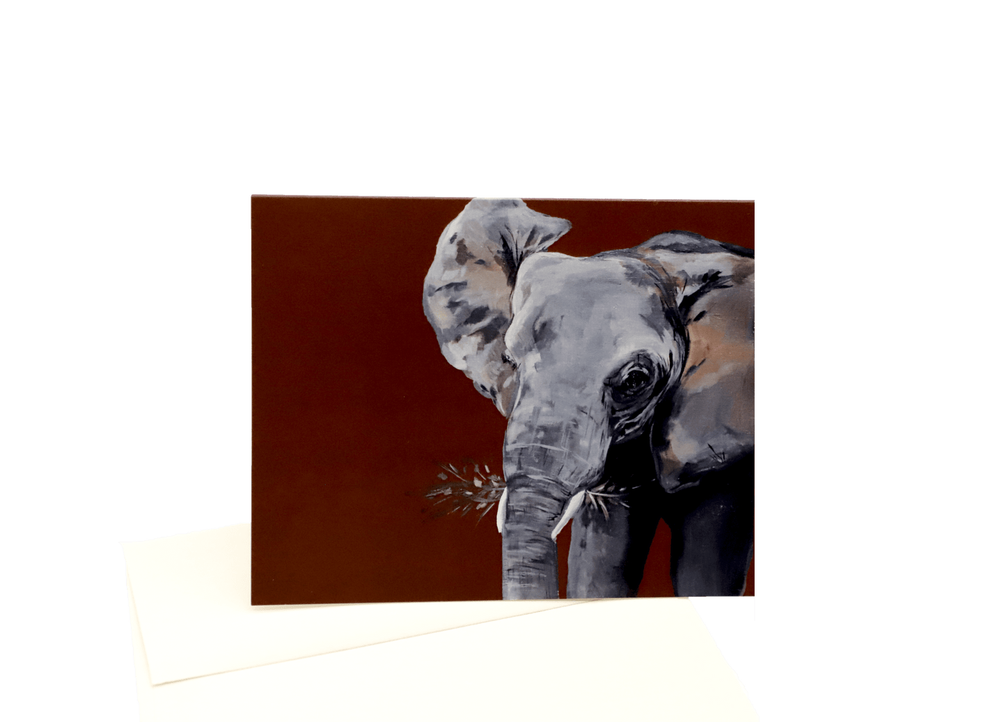 Crimson Elephant Folded Notecards