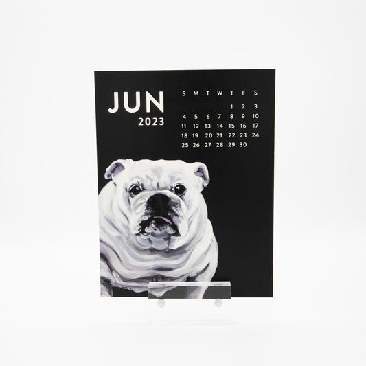 White English Bulldog – 18 Month Calendar