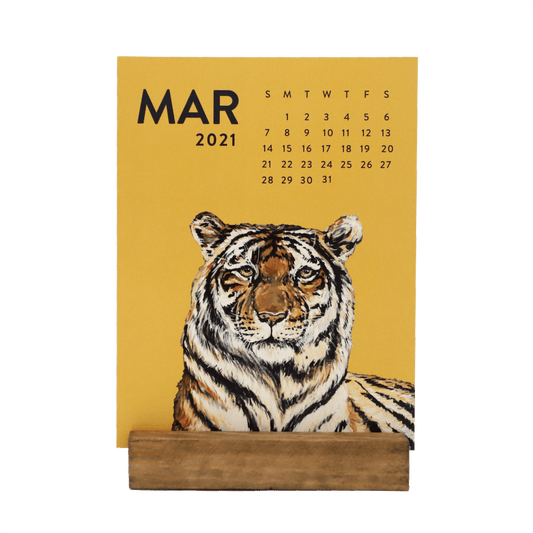 Gold + Purple Tiger – 18 Month Calendar