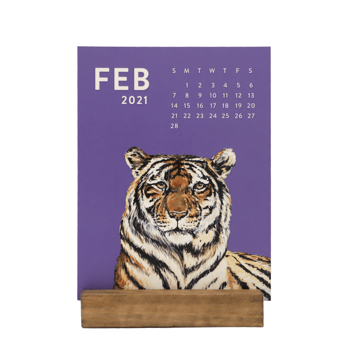 Gold + Purple Tiger – 18 Month Calendar