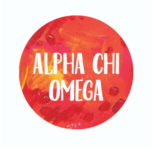 Alpha Chi Omega Abstract Sticker