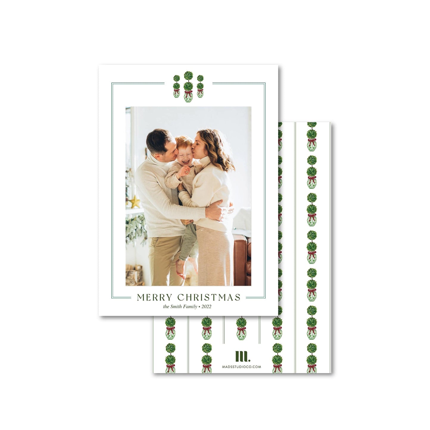 Holiday Topiaries Vertical Photo Mount