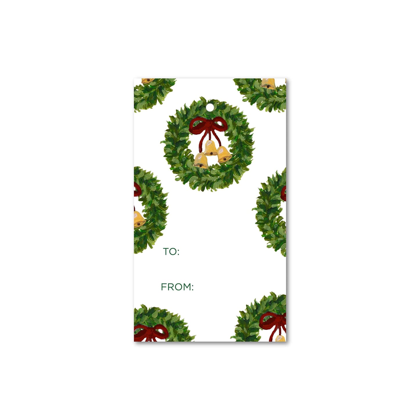Red Wreaths Gift Tags