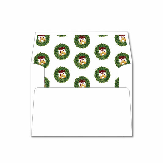 Red Wreath Envelope Liners