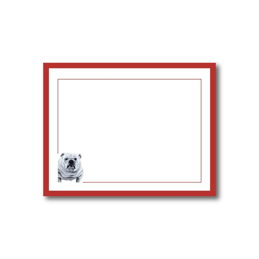 White English Bulldog Flat Notecards
