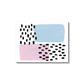 Geometric Pink, Light Blue + Yellow Notecard Set