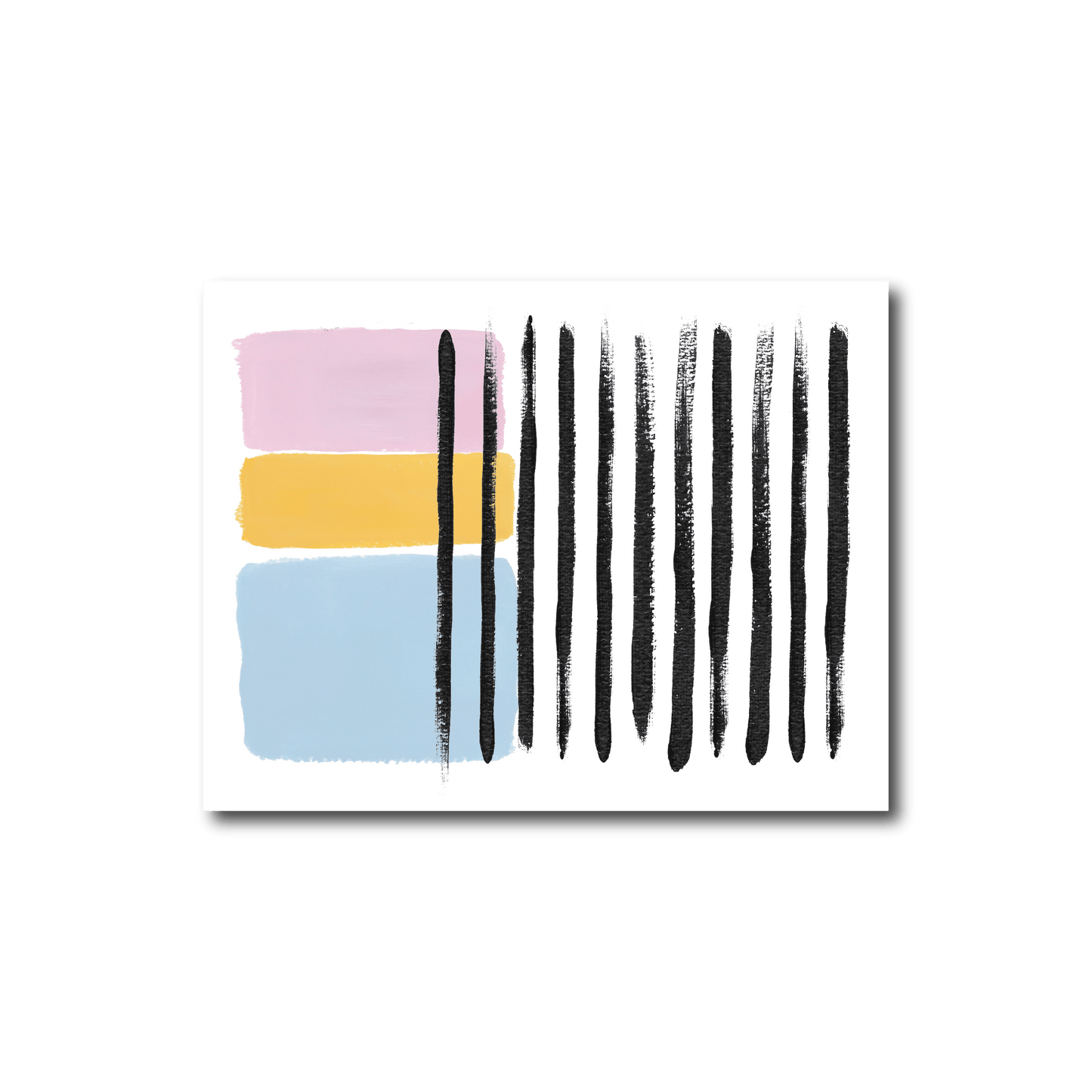 Geometric Pink, Light Blue + Yellow Notecard Set